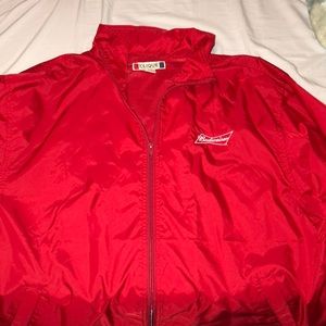 Red Budweiser Windbreaker